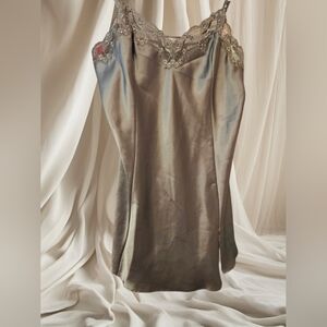 Victoria's Secret Short Grey Satin Slip